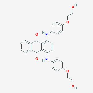 molecular formula C30H26N2O6 B094853 1,4-Bis((4-(2-hydroxyethoxy)phenyl)amino)anthraquinone CAS No. 16472-24-5