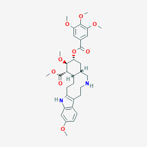 Methyl (4S,5S,6R,7R,9S)-6,18-dimethoxy-7-(3,4,5-trimethoxybenzoyl)oxy-11,21-diazatetracyclo[12.7.0.04,9.015,20]henicosa-1(14),15(20),16,18-tetraene-5-carboxylate