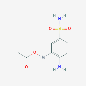 molecular formula C8H10HgN2O4S B094906 3-乙酰氧基汞-4-氨基苯磺酰胺 CAS No. 16438-56-5