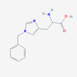 molecular formula C13H15N3O2 B094927 (S)-2-氨基-3-(1-苄基-1H-咪唑-4-基)丙酸 CAS No. 16832-24-9
