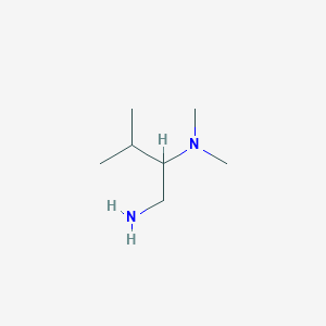 molecular formula C7H18N2 B009495 N-[1-(氨甲基)-2-甲基丙基]-N,N-二甲基胺 CAS No. 19764-61-5