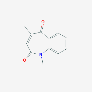 molecular formula C12H11NO2 B094992 1,4-Dimethyl-1H-1-benzazepine-2,5-dione CAS No. 16511-31-2