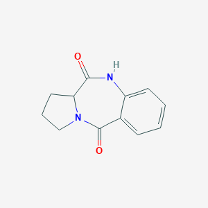 molecular formula C12H12N2O2 B095041 2,3-二氢-1H-吡咯并[2,1-c][1,4]苯并二氮杂卓-5,11(10H,11ah)-二酮 CAS No. 18877-34-4