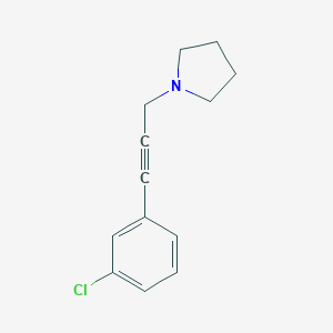 B095110 1-[3-(3-Chlorophenyl)prop-2-yn-1-yl]pyrrolidine CAS No. 1017-64-7
