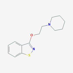 molecular formula C14H18N2OS B009517 3-[2-(Piperidin-1-YL)ethoxy]-1,2-benzisothiazole CAS No. 19767-25-0