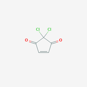 molecular formula C5H2Cl2O2 B009520 2,2-Dichlorocyclopentene-1,3-dione CAS No. 101328-96-5