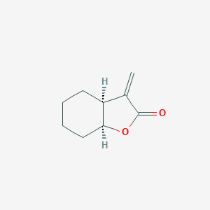 molecular formula C9H12O2 B095285 (3As,7aS)-3-methylidene-3a,4,5,6,7,7a-hexahydro-1-benzofuran-2-one CAS No. 16822-06-3