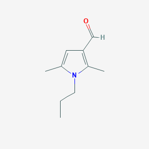 molecular formula C10H15NO B095293 2,5-Dimethyl-1-propyl-1H-pyrrole-3-carbaldehyde CAS No. 18870-75-2