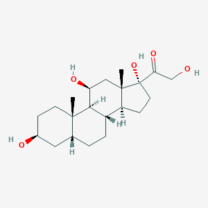 molecular formula C21H34O5 B095319 2-Hydroxy-1-[(3S,5R,8S,9S,10S,11S,13S,14S,17R)-3,11,17-trihydroxy-10,13-dimethyl-1,2,3,4,5,6,7,8,9,11,12,14,15,16-tetradecahydrocyclopenta[a]phenanthren-17-yl]ethanone CAS No. 15734-50-6