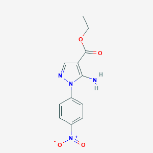 molecular formula C12H12N4O4 B095347 5-氨基-1-(4-硝基苯基)-1H-吡唑-4-羧酸乙酯 CAS No. 16459-35-1