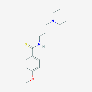 molecular formula C15H24N2OS B095400 Benzamide, N-(3-diethylaminopropyl)-p-methoxythio- CAS No. 16531-23-0