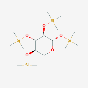molecular formula C17H42O5Si4 B095404 trimethyl-[(2S,3R,4S,5R)-2,3,5-tris(trimethylsilyloxy)oxan-4-yl]oxysilane CAS No. 18623-27-3