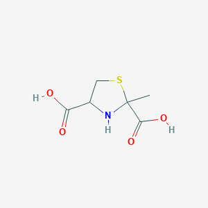 molecular formula C6H9NO4S B095407 2,4-Thiazolidinedicarboxylic acid, 2-methyl- CAS No. 16708-09-1