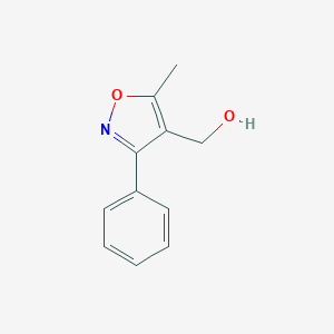 molecular formula C11H11NO2 B095413 (5-Methyl-3-phenyl-1,2-oxazol-4-yl)methanol CAS No. 18718-79-1