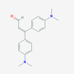 molecular formula C19H22N2O B095425 3,3-双[4-(二甲基氨基)苯基]丙烯醛 CAS No. 17665-72-4
