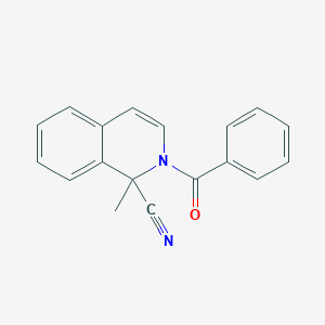 molecular formula C18H14N2O B095500 2-Benzoyl-1-methylisoquinoline-1-carbonitrile CAS No. 16576-32-2