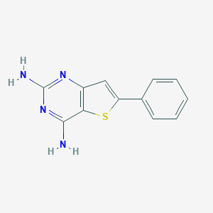 molecular formula C12H10N4S B009555 6-Phenylthieno[3,2-D]pyrimidine-2,4-diamine CAS No. 109879-88-1