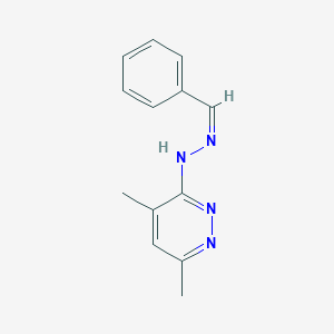 B095640 Benzaldehyde, (4,6-dimethyl-3-pyridazinyl)hydrazone CAS No. 17258-28-5
