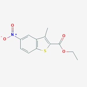 molecular formula C12H11NO4S B095680 Ethyl 3-methyl-5-nitro-1-benzothiophene-2-carboxylate CAS No. 17514-60-2