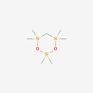 molecular formula C7H20O2Si3 B095685 2,2,4,4,6,6-Hexamethyl-1,3,2,4,6-dioxatrisilinane CAS No. 17945-19-6