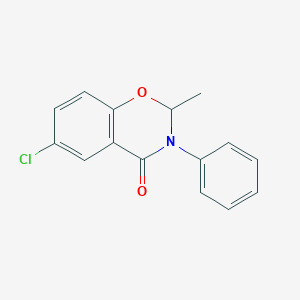 molecular formula C15H12ClNO2 B095754 6-chloro-2-methyl-3-phenyl-2H-1,3-benzoxazin-4-one CAS No. 18672-14-5