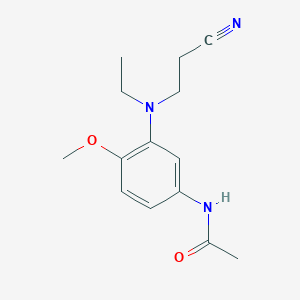 molecular formula C14H19N3O2 B095757 Acetamide, N-[3-[(2-cyanoethyl)ethylamino]-4-methoxyphenyl]- CAS No. 19433-94-4