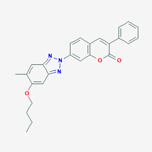 molecular formula C26H23N3O3 B095796 7-(5-Butoxy-6-methyl-2H-1,2,3-benzotriazol-2-yl)-3-phenyl-2H-chromen-2-one CAS No. 16515-58-5