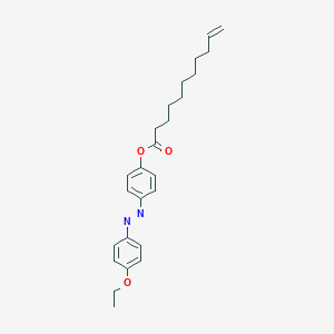 molecular formula C25H32N2O3 B095860 10-Undecenoic acid, 4-((4-ethoxyphenyl)azo)phenyl ester CAS No. 16494-27-2