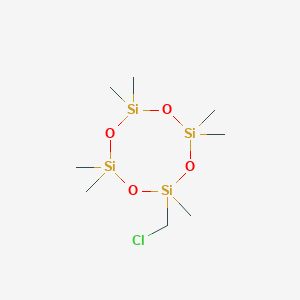 molecular formula C8H23ClO4Si4 B095869 Cyclotetrasiloxane, (chloromethyl)heptamethyl- CAS No. 17882-66-5