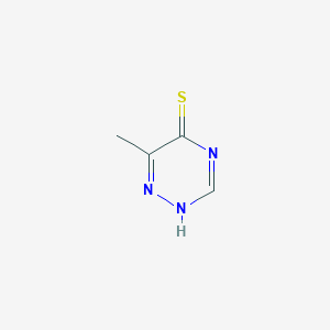 molecular formula C4H5N3S B095879 6-methyl-2H-1,2,4-triazine-5-thione CAS No. 15969-18-3