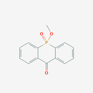 molecular formula C14H11O3P B095885 10(5H)-Acridophosphinone, 5-methoxy-, 5-oxide CAS No. 18593-27-6