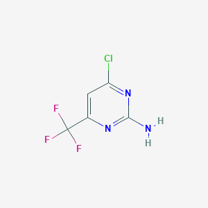 molecular formula C5H3ClF3N3 B095928 2-Amino-4-chloro-6-(trifluoromethyl)pyrimidine CAS No. 16097-60-2