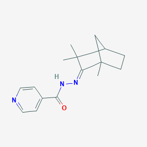 molecular formula C16H21N3O B095938 Isonicotinic acid, (1,3,3-trimethyl-2-norbornylidene)hydrazide CAS No. 15407-86-0