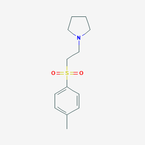 molecular formula C13H19NO2S B095949 1-[2-(4-Methylphenyl)sulfonylethyl]pyrrolidine CAS No. 16191-66-5