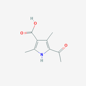 molecular formula C9H11NO3 B095957 5-Acetyl-2,4-dimethyl-1H-pyrrole-3-carboxylic acid CAS No. 17106-15-9
