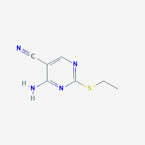 molecular formula C7H8N4S B096013 4-氨基-2-(乙硫基)-5-嘧啶甲腈 CAS No. 16462-29-6