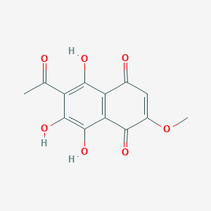 molecular formula C13H10O7 B096165 6-Acetyl-5,7,8-trihydroxy-2-methoxynaphthalene-1,4-dione CAS No. 15254-72-5