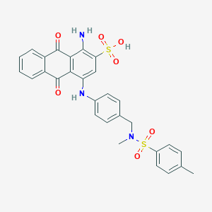 B096238 1-Amino-9,10-dihydro-4-((4-((methyl((4-methylphenyl)sulphonyl)amino)methyl)phenyl)amino)-9,10-dioxoanthracene-2-sulphonic acid CAS No. 18013-23-5