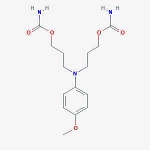 molecular formula C15H23N3O5 B096265 1-Propanol, 3,3'-((p-methoxyphenyl)imino)di-, dicarbamate (ester) CAS No. 19351-46-3