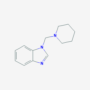 molecular formula C13H17N3 B096283 苯并咪唑，1-(哌啶甲基)- CAS No. 19213-19-5
