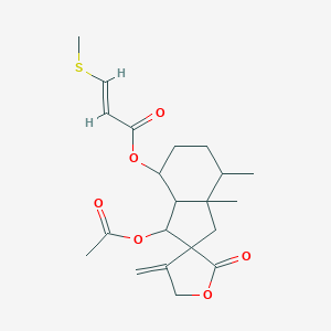 molecular formula C21H28O6S B096290 Bakkenolide D CAS No. 18456-03-6