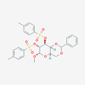 molecular formula C28H30O10S2 B096320 Methyl 4,6-O-benzylidene-alpha-D-galactopyranoside, bis(toluene-p-sulphonate) CAS No. 15384-63-1