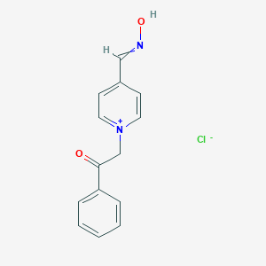 molecular formula C14H13ClN2O2 B096335 Pyridinium, 4-((hydroxyimino)methyl)-1-(2-oxo-2-phenylethyl)-, chloride CAS No. 19340-18-2