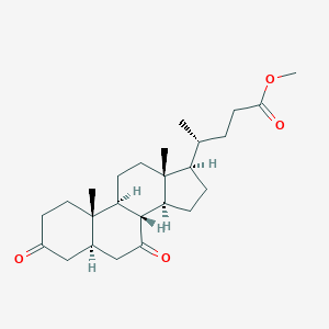 molecular formula C25H38O4 B096388 5alpha-Cholan-24-oic acid, 3,7-dioxo-, methyl ester CAS No. 16656-68-1