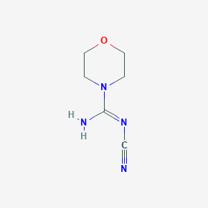 molecular formula C6H10N4O B096396 N'-cyanomorpholine-4-carboximidamide CAS No. 18413-22-4