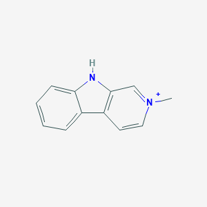 molecular formula C12H11N2+ B096401 9-Mono-N'-methylnorharman CAS No. 17994-14-8