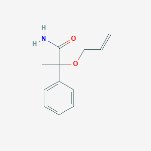 molecular formula C12H15NO2 B096413 alpha-Allyloxyhydratropamide CAS No. 19284-13-0