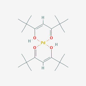 molecular formula C22H40O4Pd B096418 (Z)-5-hydroxy-2,2,6,6-tetramethylhept-4-en-3-one;palladium CAS No. 15214-66-1
