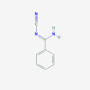 molecular formula C8H7N3 B096474 N'-Cyanobenzenecarboximidamide CAS No. 17513-09-6