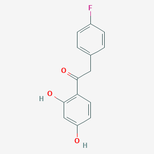 molecular formula C14H11FO3 B096476 1-(2,4-Dihydroxyphenyl)-2-(4-fluorophenyl)ethanone CAS No. 15485-70-8